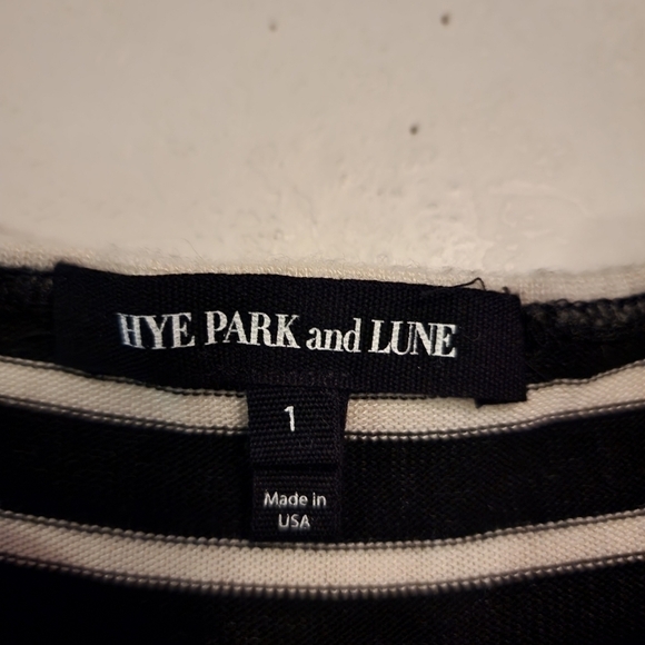 Hye Park and Lune Stripe Black White Dress Size 1/S NWT - Picture 5 of 12
